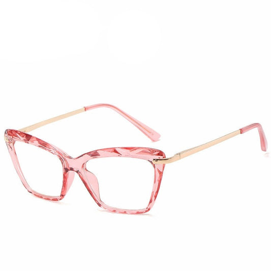 "Lunettes de vue vintage œil de chat transparent, élégantes et modernes, idéales pour un look chic et intemporel. Confort et style assurés."