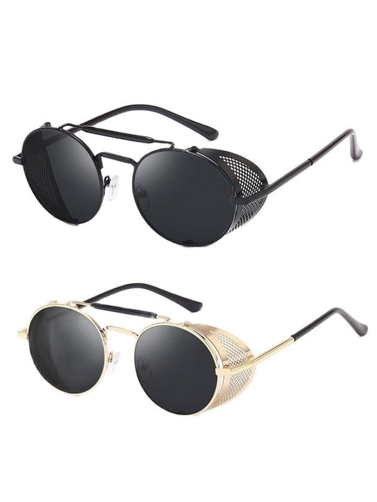 Retro Steampunk Round Sunglasses